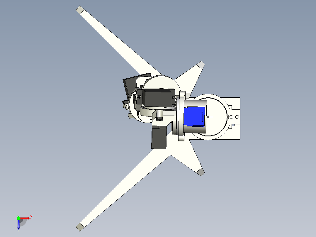 mg90s伺服机械臂俯视图