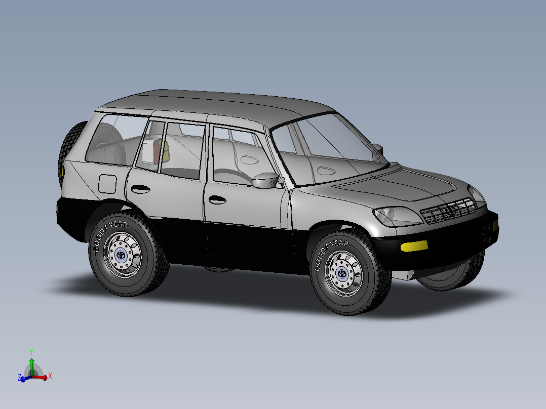 本田Toyota rav4休闲越野车模型3D图纸 SolidWorks2014设计