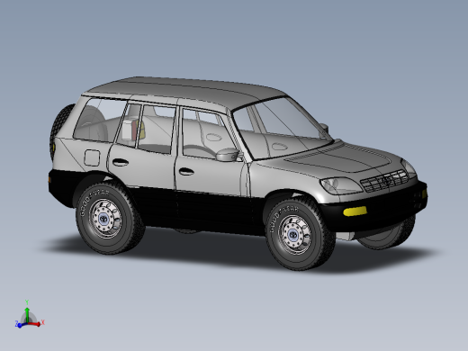 本田Toyota rav4休闲越野车模型3D图纸 SolidWorks2014设计