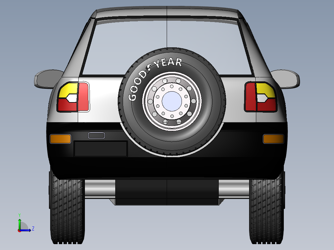 本田Toyota rav4休闲越野车模型3D图纸 SolidWorks2014设计左视图