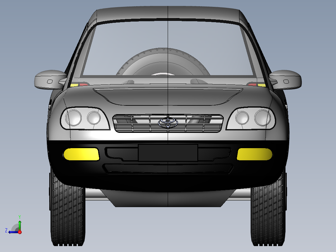本田Toyota rav4休闲越野车模型3D图纸 SolidWorks2014设计右视图