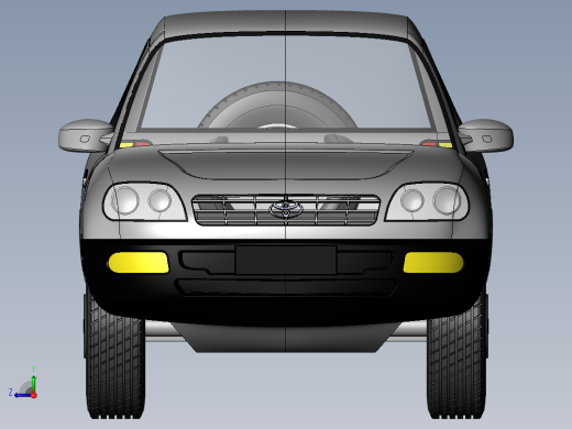 本田Toyota rav4休闲越野车模型3D图纸 SolidWorks2014设计右视缩略图
