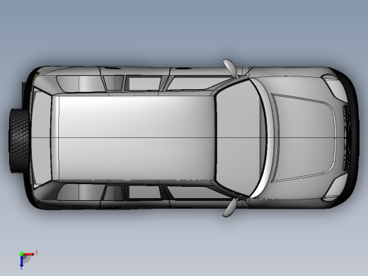 本田Toyota rav4休闲越野车模型3D图纸 SolidWorks2014设计俯视缩略图
