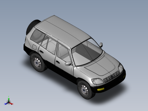 本田Toyota rav4休闲越野车模型3D图纸 SolidWorks2014设计正等轴测缩略图