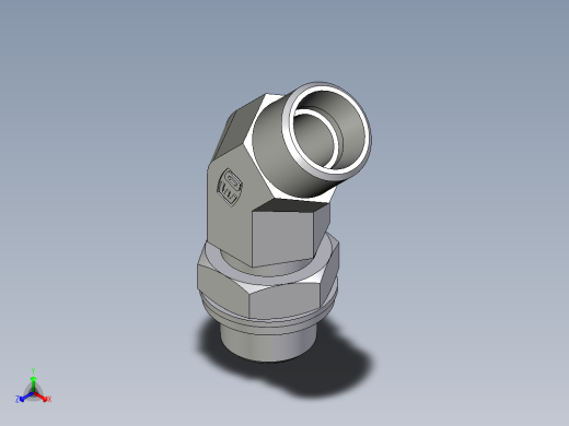 卡套式工业通用硬管接头EO_Adjustable_locknut_45_deg_elbow_VEE12LROMDCF