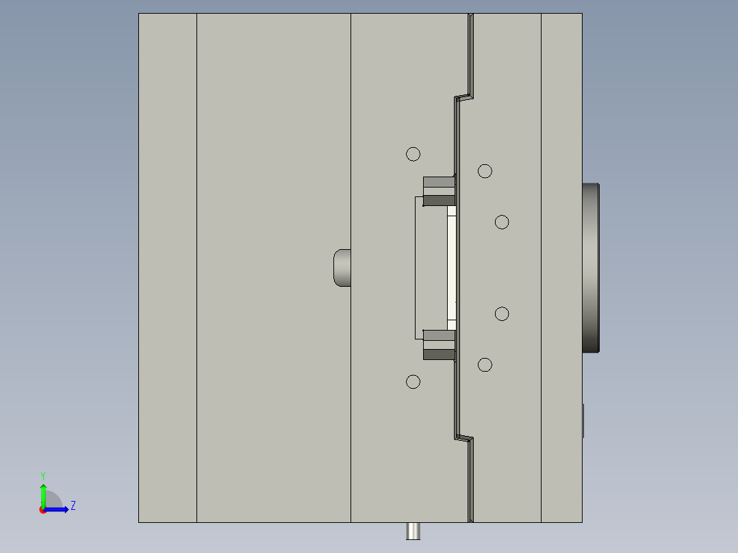 WY17-008 肛肠冲洗器转向阀模具左视图