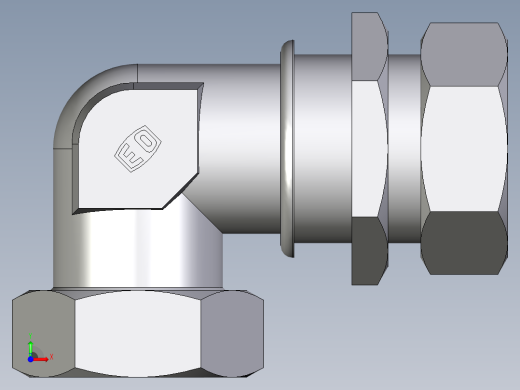 卡套式工业通用硬管接头EO_Bulkhead_elbow_WSV42L71前视缩略图