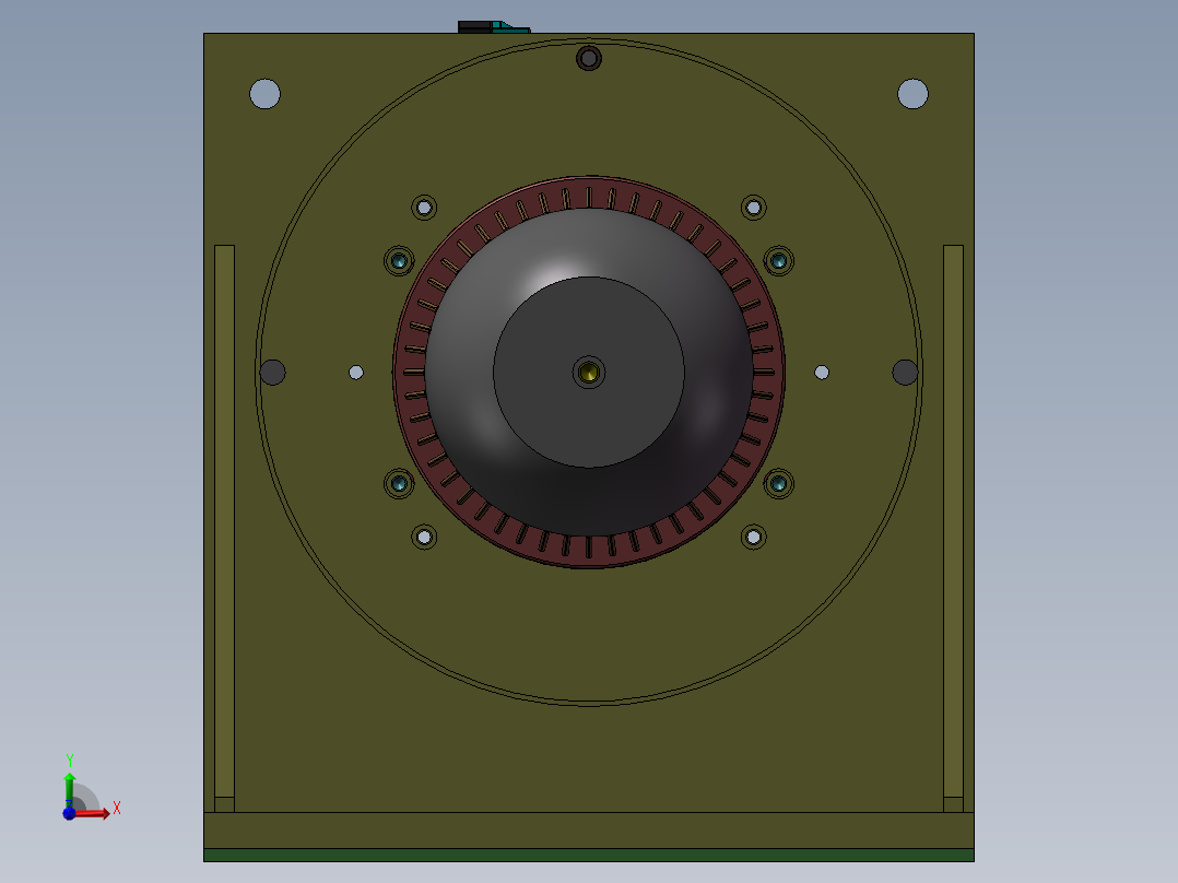 组装套杆组件前视图
