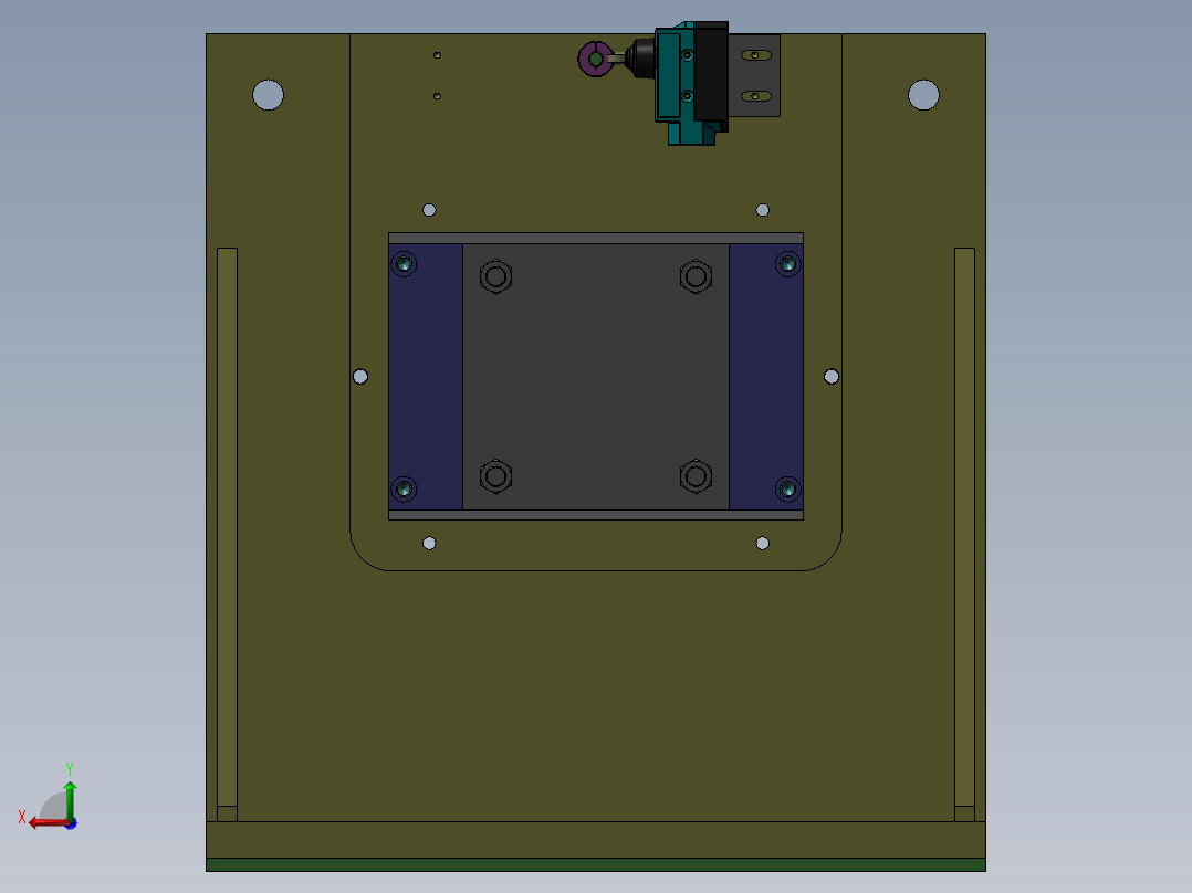 组装套杆组件后视图