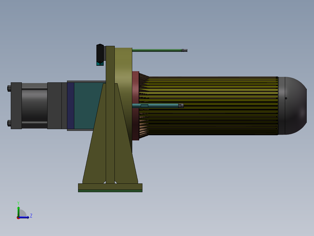 组装套杆组件左视图