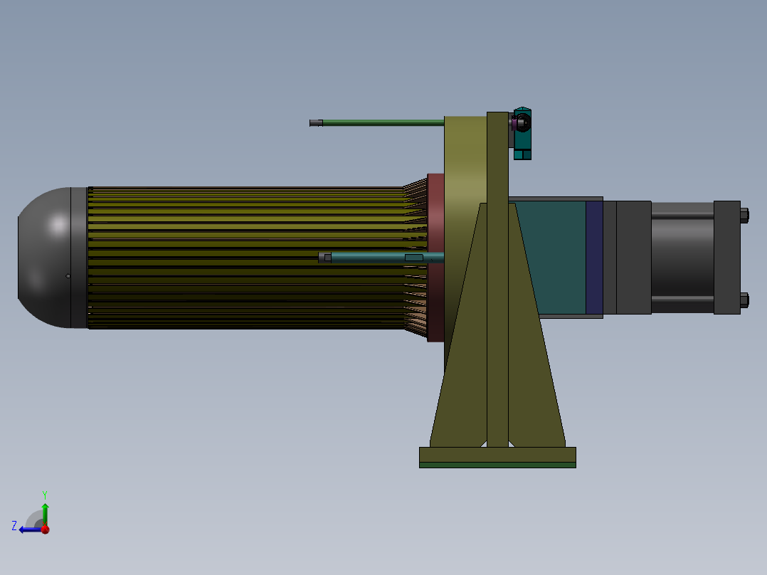 组装套杆组件右视图