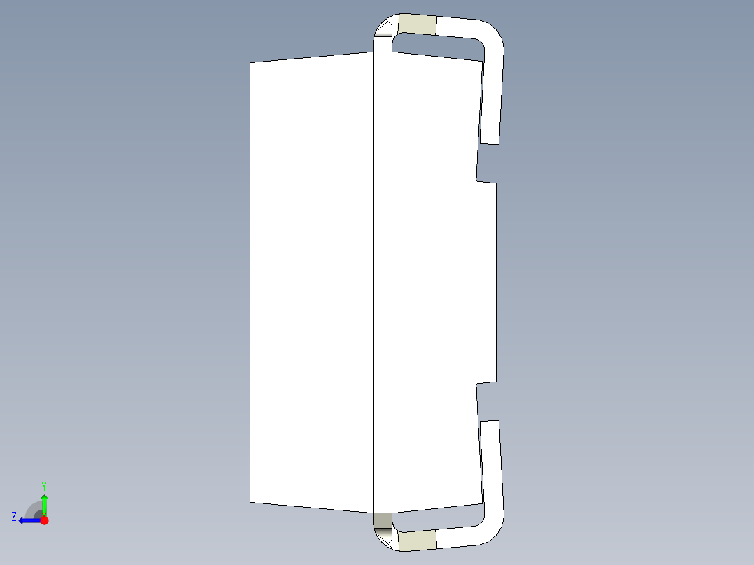 LED贴片，封装PLCC 2引脚。尺寸为3毫米x 3,5mm毫米x 1.65毫米右视图