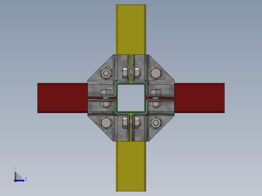 方管连接固定2左视缩略图