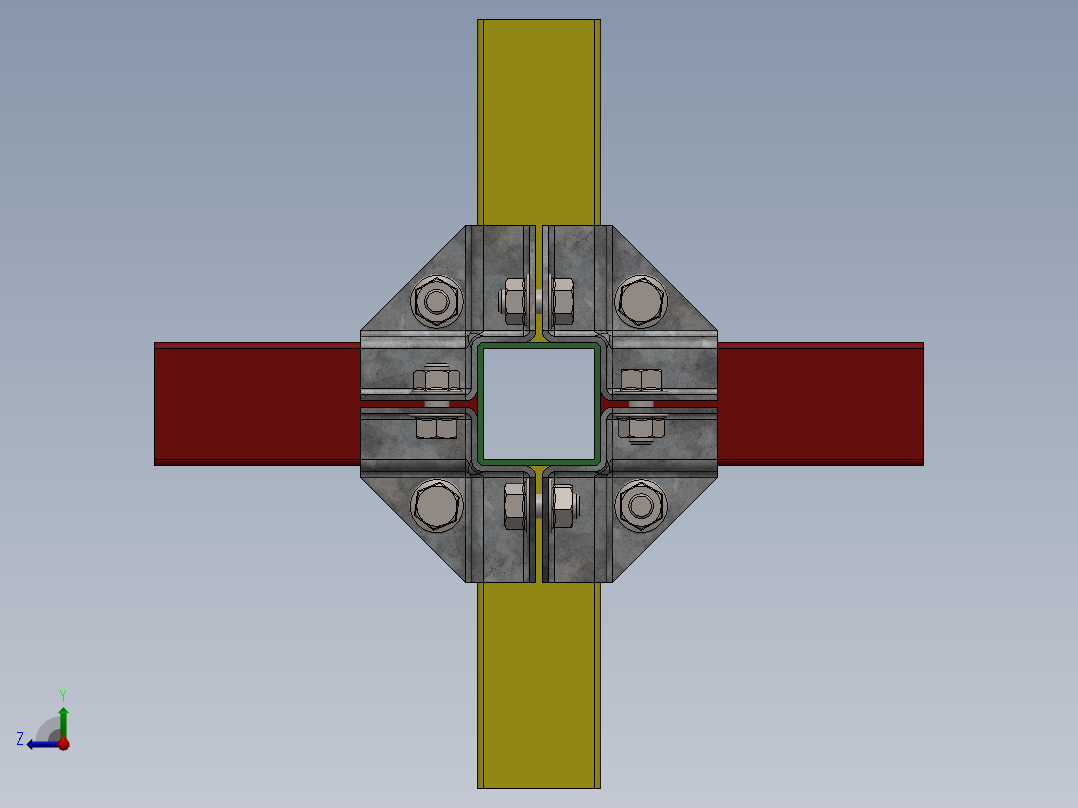方管连接固定2右视图
