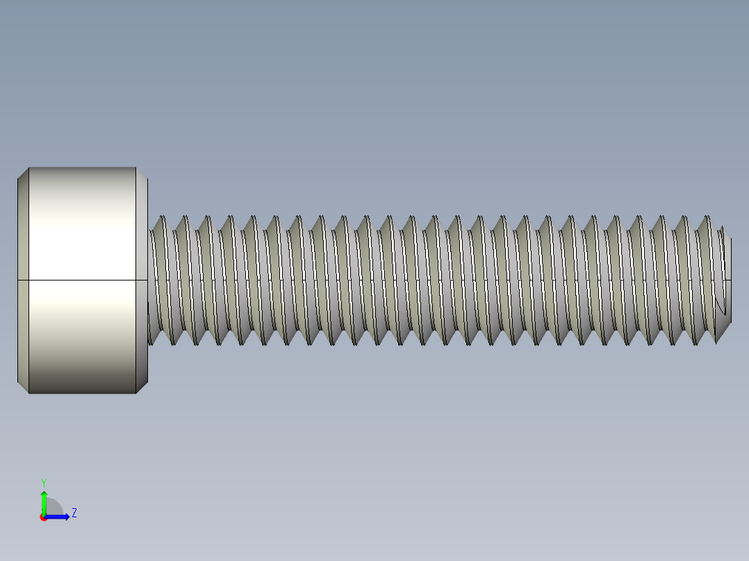 M4 x 0.7mm Thread 18mm LONG SOCKET HEAD CAP SCREW.IGS左视图