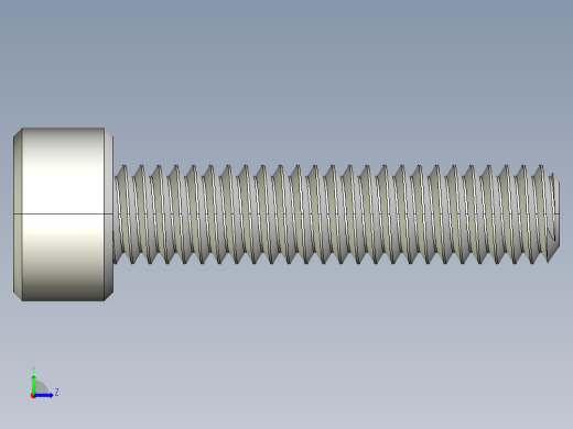 M4 x 0.7mm Thread 18mm LONG SOCKET HEAD CAP SCREW.IGS左视缩略图