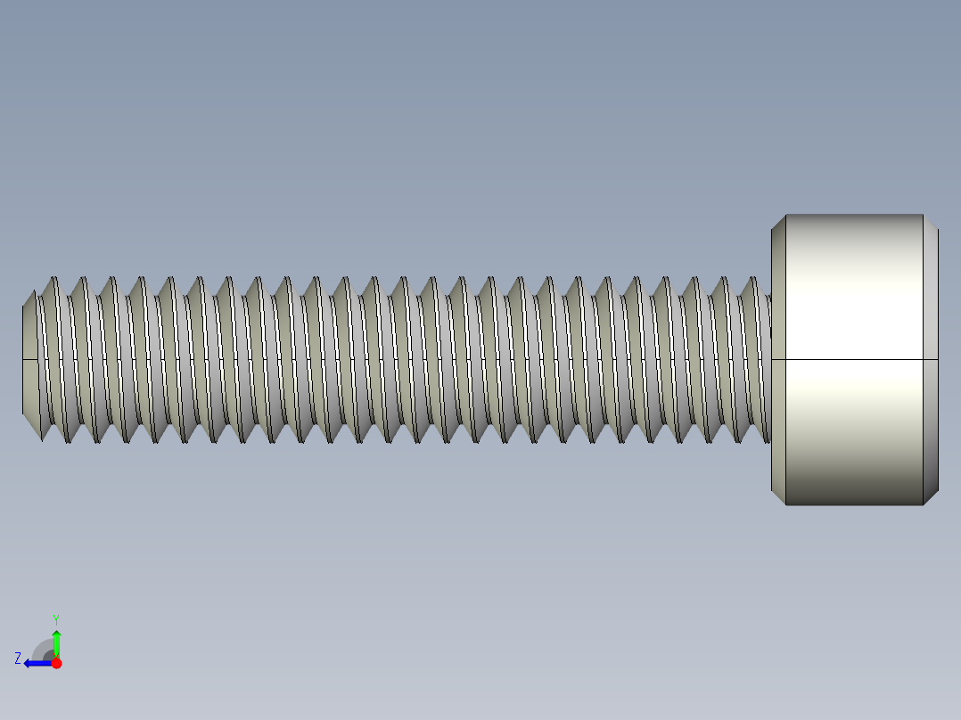 M4 x 0.7mm Thread 18mm LONG SOCKET HEAD CAP SCREW.IGS右视图