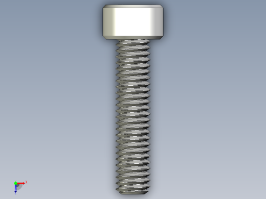 M4 x 0.7mm Thread 18mm LONG SOCKET HEAD CAP SCREW.IGS俯视缩略图