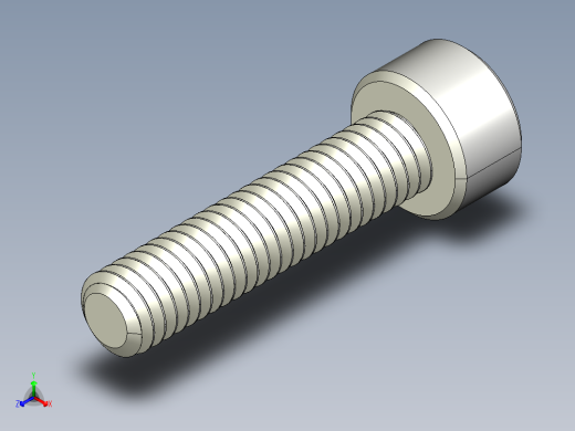M4 x 0.7mm Thread 18mm LONG SOCKET HEAD CAP SCREW.IGS正等轴测缩略图