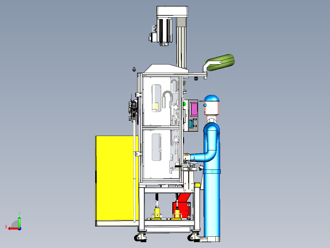 汽车转向扭杆压机后视图