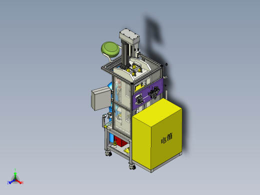 汽车转向扭杆压机正等轴测缩略图