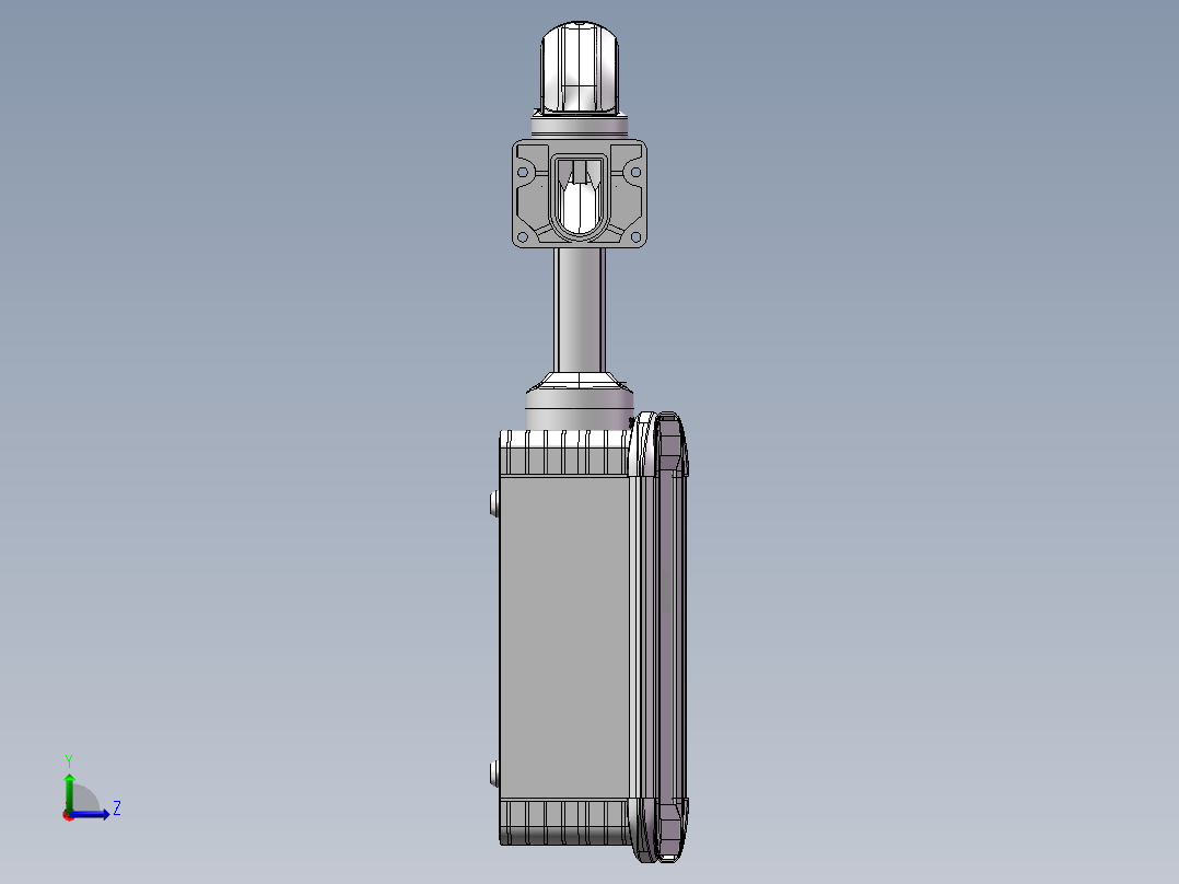 向下墙座+转角+箱体连接器+控制箱左视图