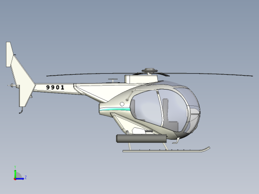简易小鸟直升机左视缩略图