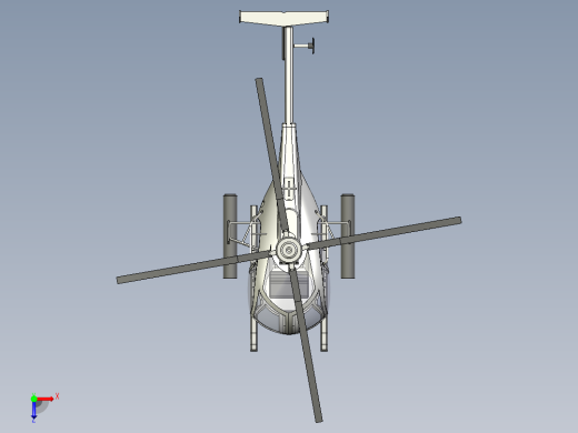 简易小鸟直升机俯视缩略图