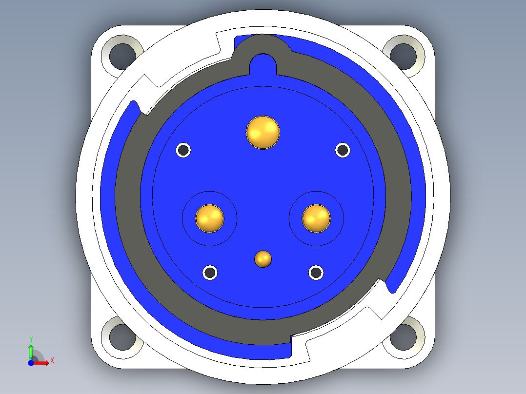 连接器Metaltex TLL63632前视图