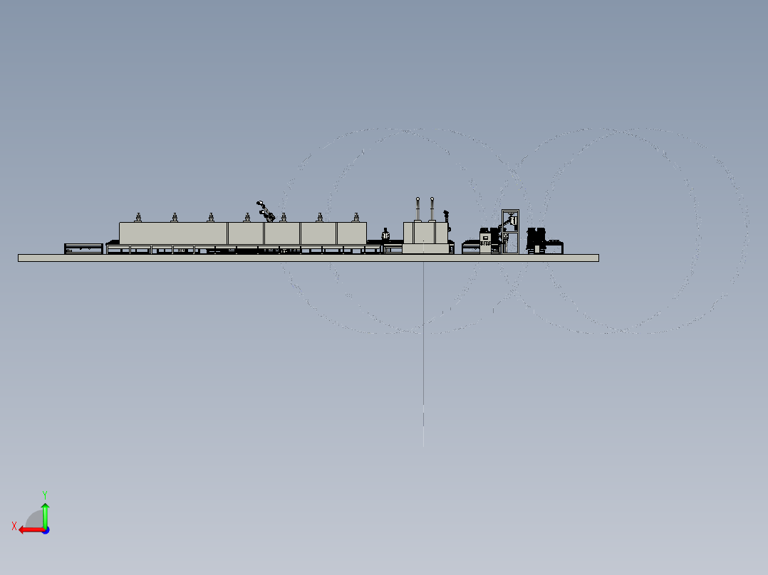 车门生产流水线左视图