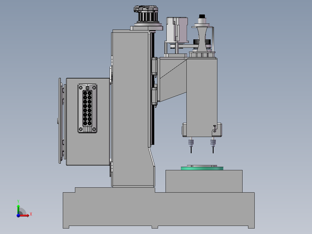组合钻床一输入四输出减速机前视图