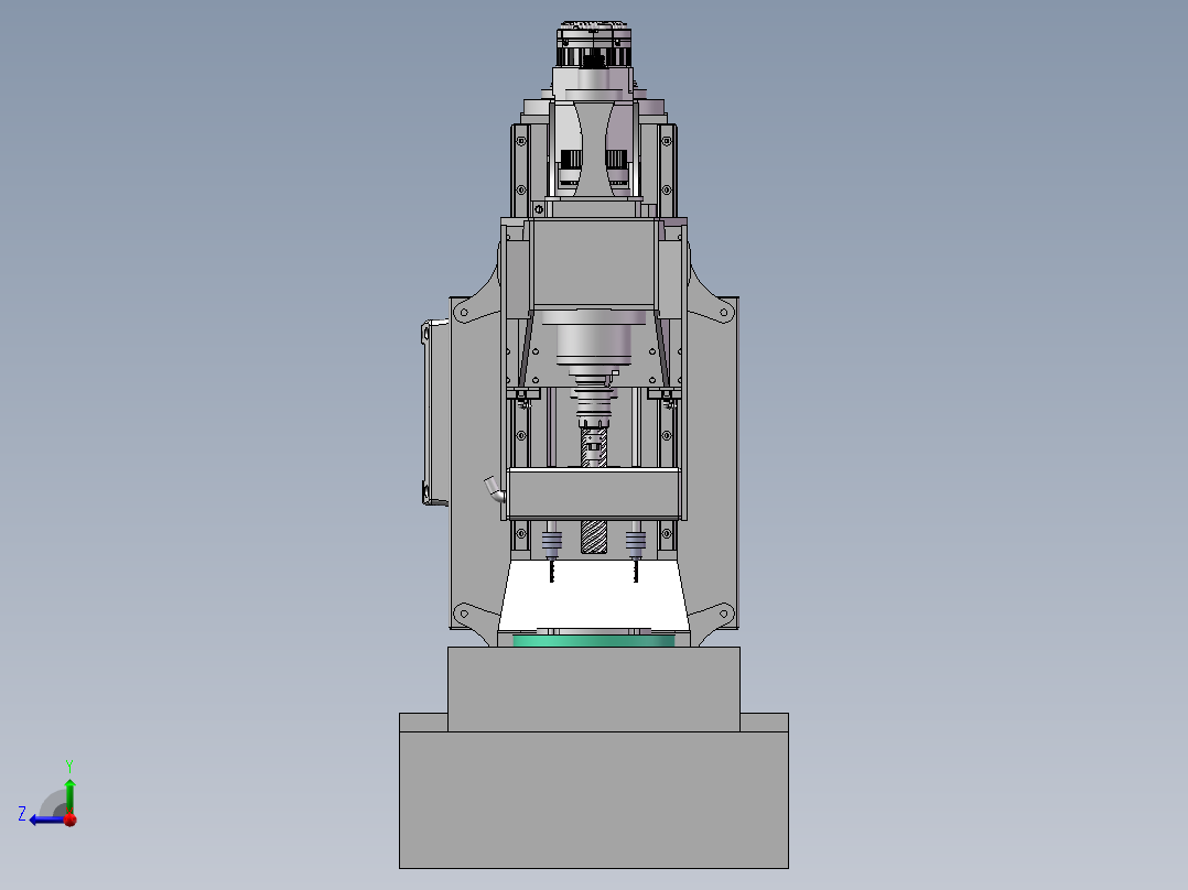 组合钻床一输入四输出减速机右视图