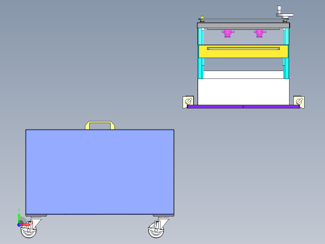 冲压薄板材喷油装置sw18可编辑前视图