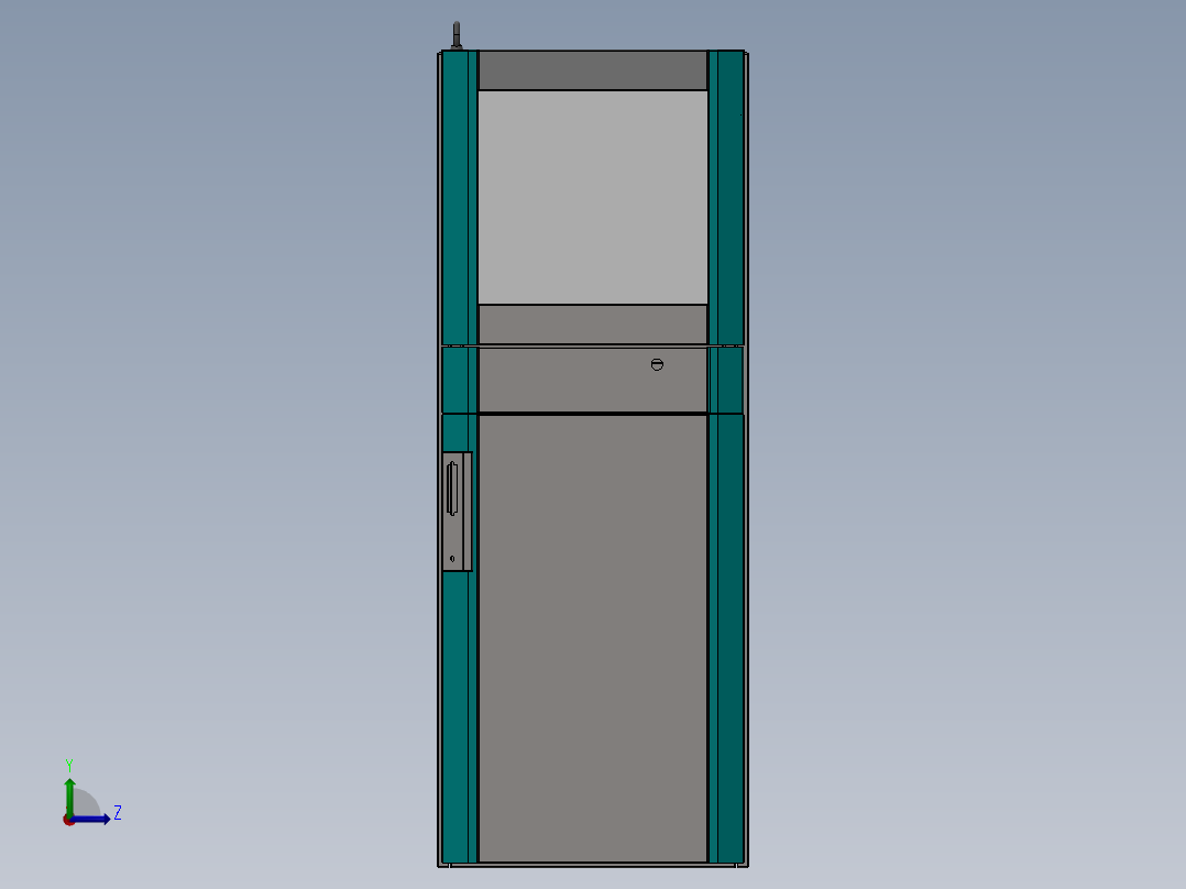 ps电脑pc柜左视图