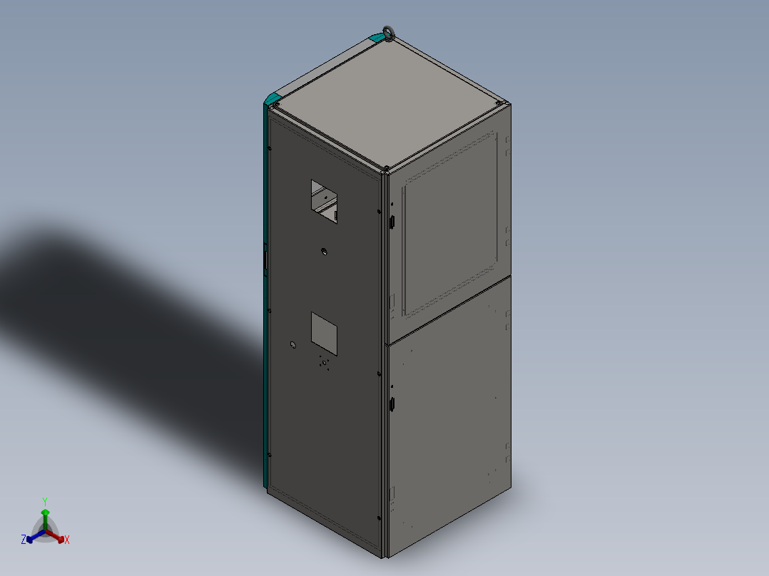ps电脑pc柜正等轴测图