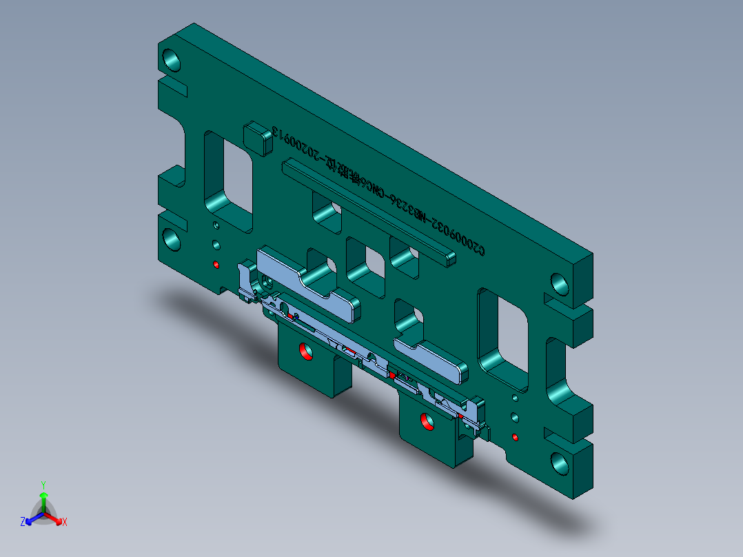 一款安卓平板外壳铣天侧天线槽程序模型