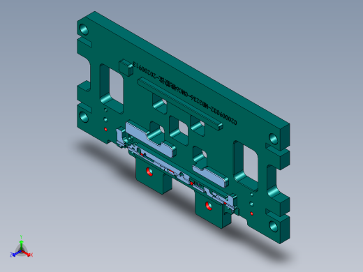 一款安卓平板外壳铣天侧天线槽程序模型