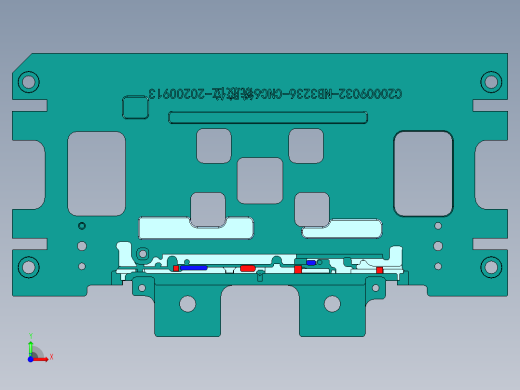 一款安卓平板外壳铣天侧天线槽程序模型前视缩略图
