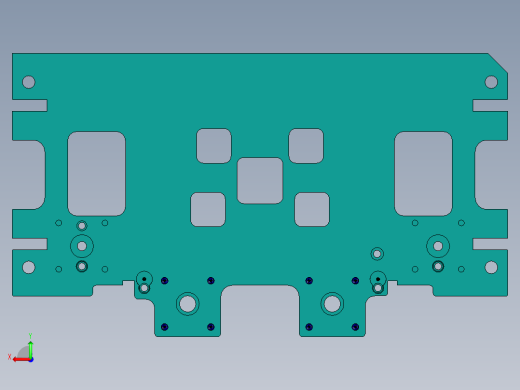 一款安卓平板外壳铣天侧天线槽程序模型后视缩略图
