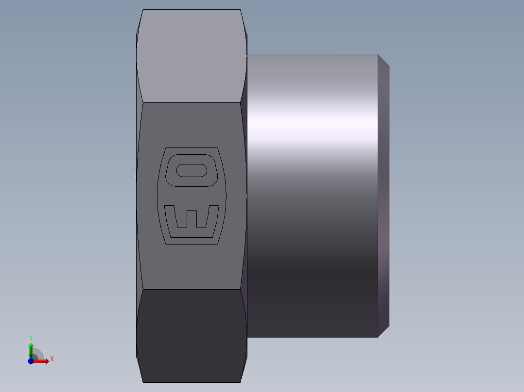 堵头 4C+4D 管端堵、4D-36前视图
