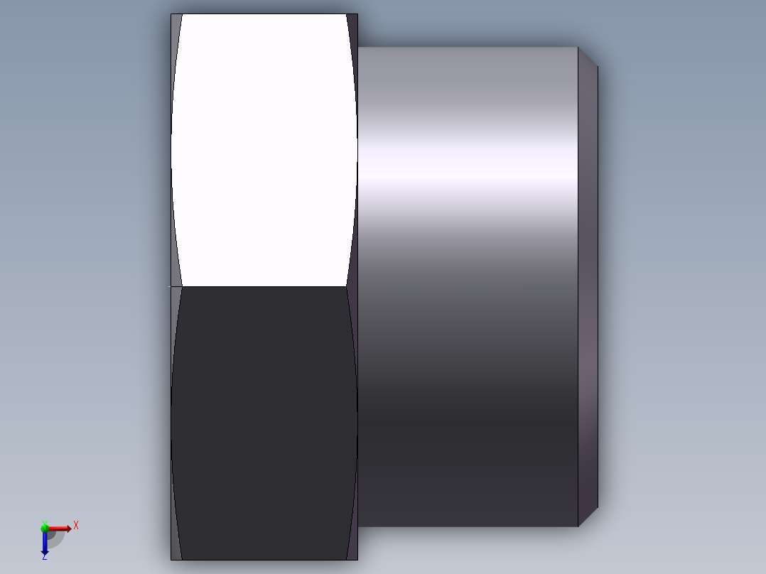 堵头 4C+4D 管端堵、4D-36俯视图