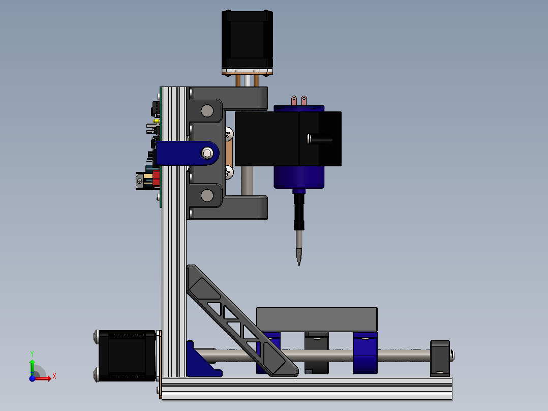 数控小型雕铣床前视图