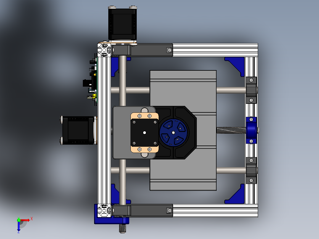 数控小型雕铣床俯视图