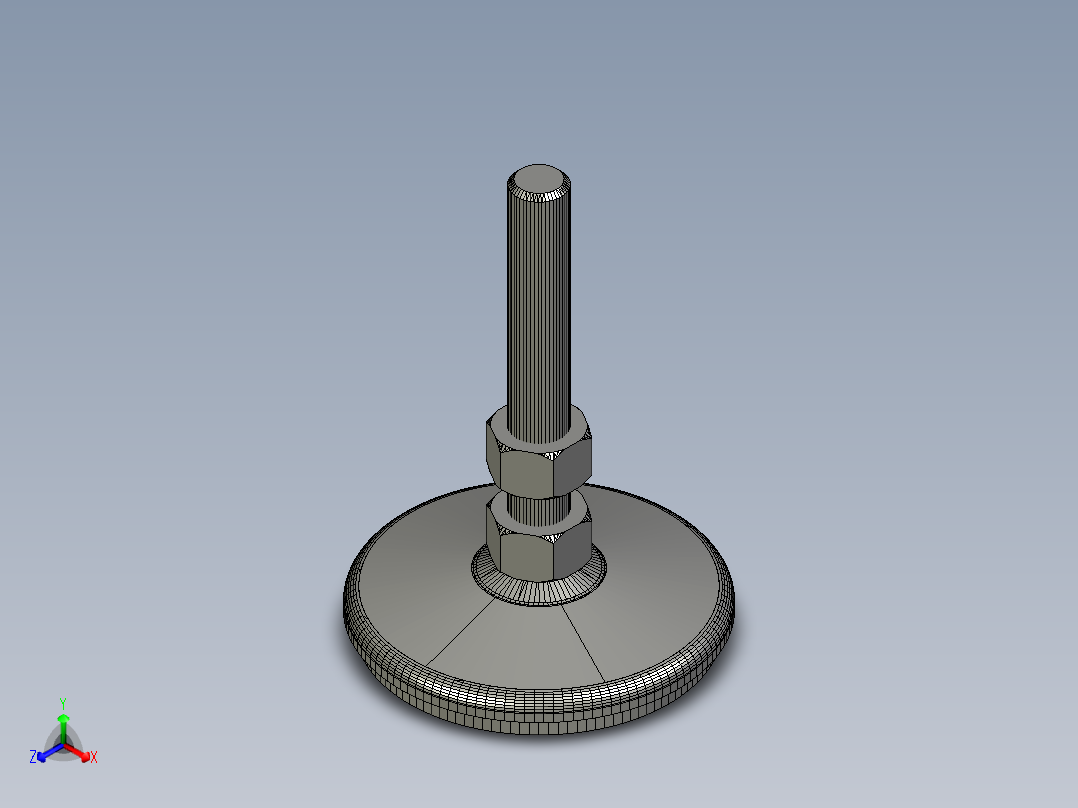 脚杯、脚垫正等轴测图