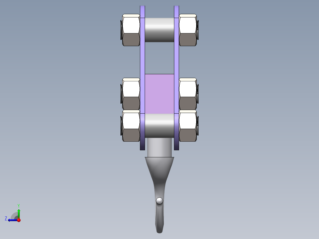 一种挂钩右视图