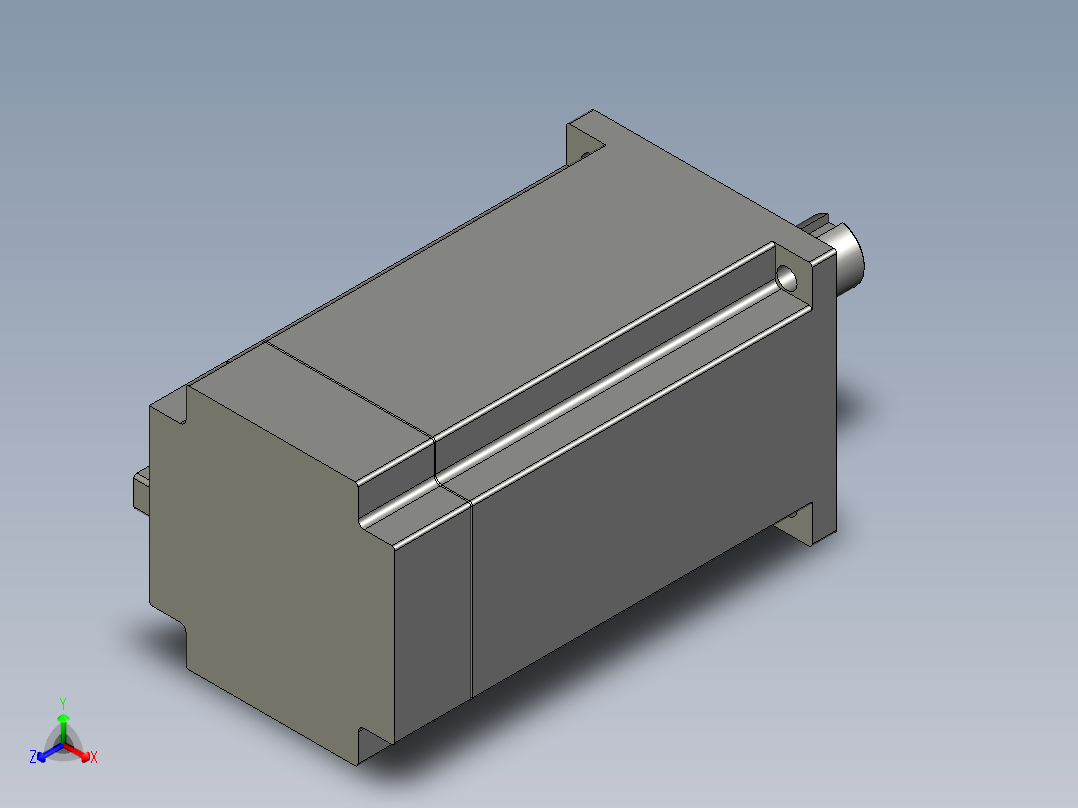 三菱HF-KE73JK伺服电机-MT750B正等轴测图