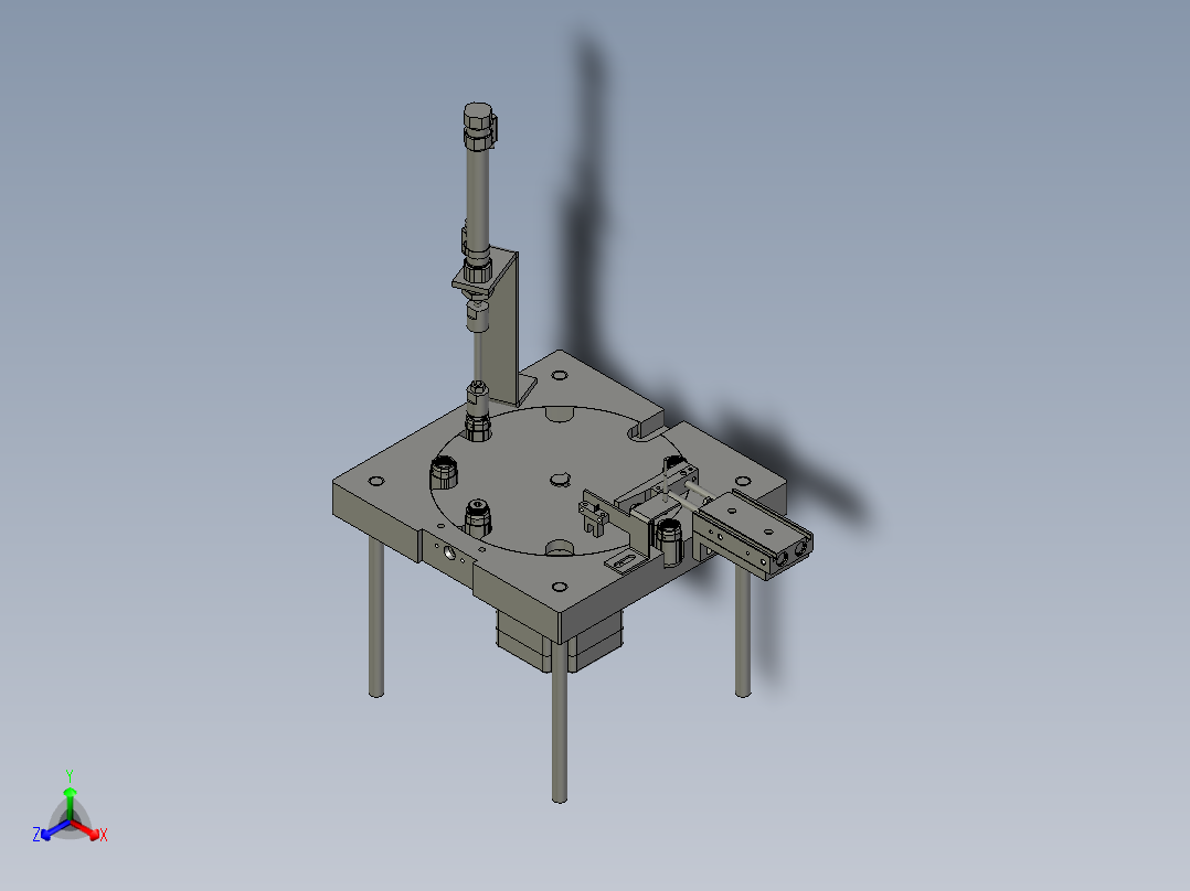轴套旋转组件正等轴测图