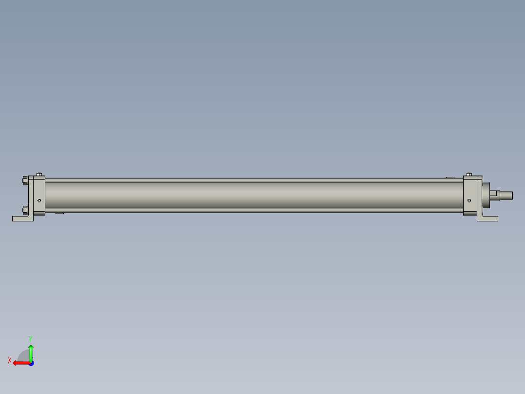 油缸CHDAL80-1000-M9N后视图