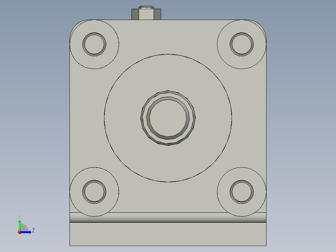 油缸CHDAL80-1000-M9N左视图