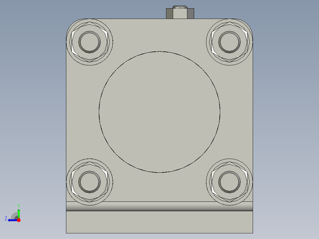油缸CHDAL80-1000-M9N右视图